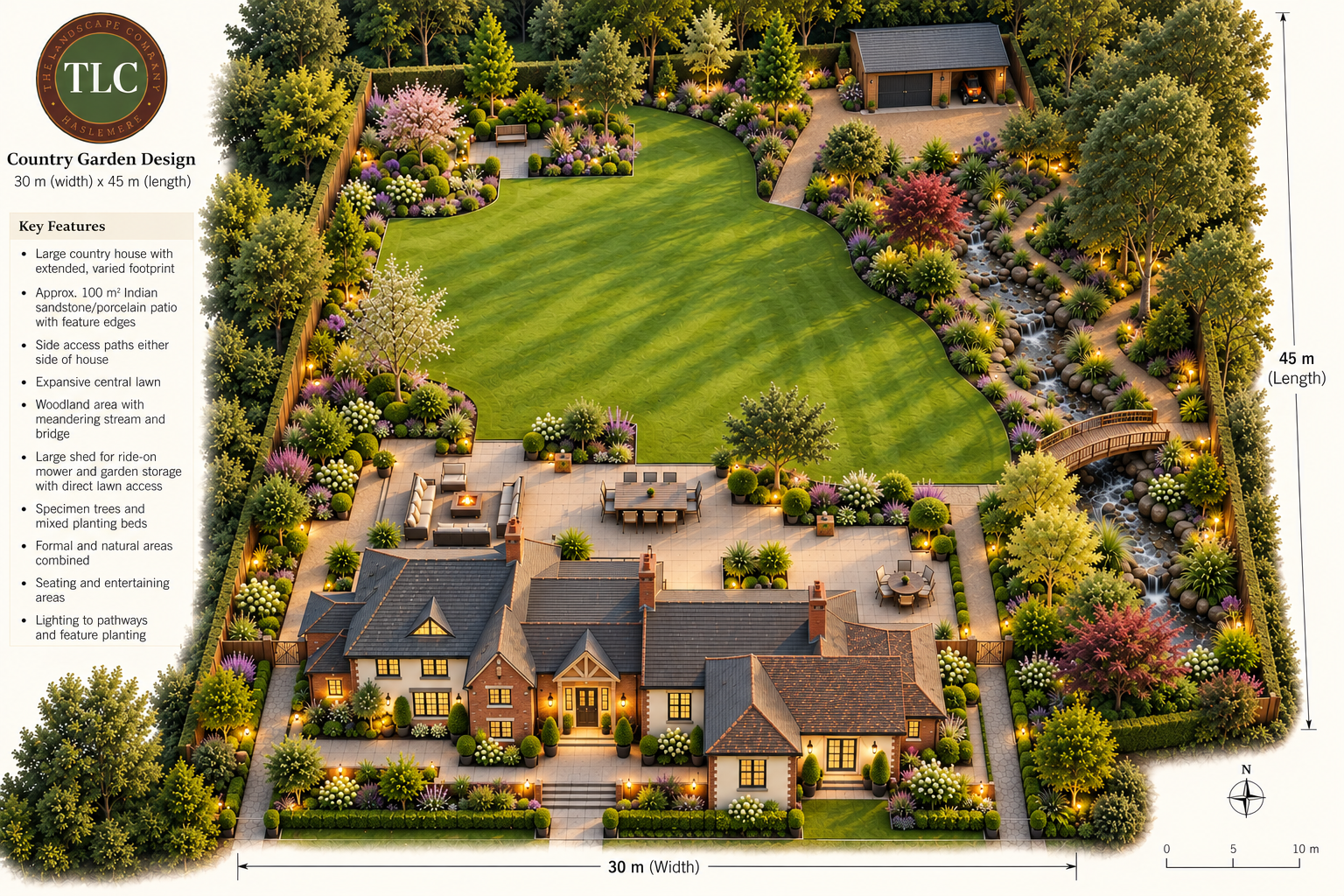 Showpiece larger English country garden concept