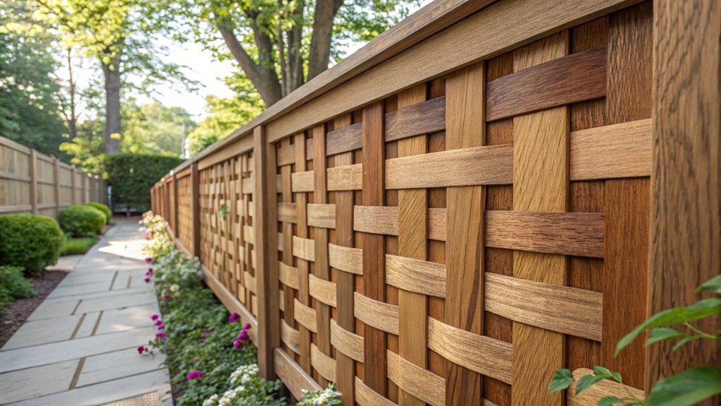 Traditional timber garden fencing
