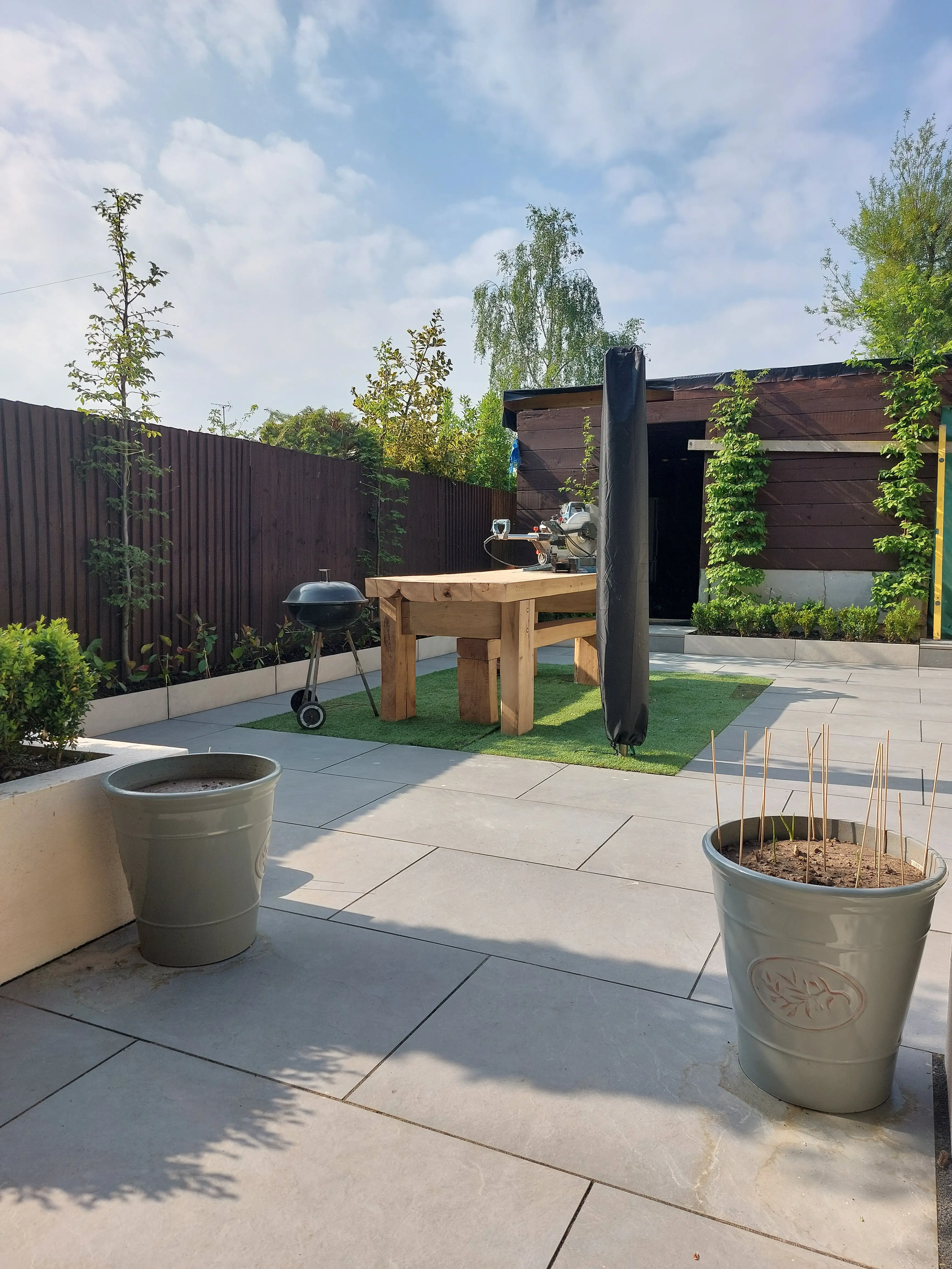 Before and after of a full garden transformation