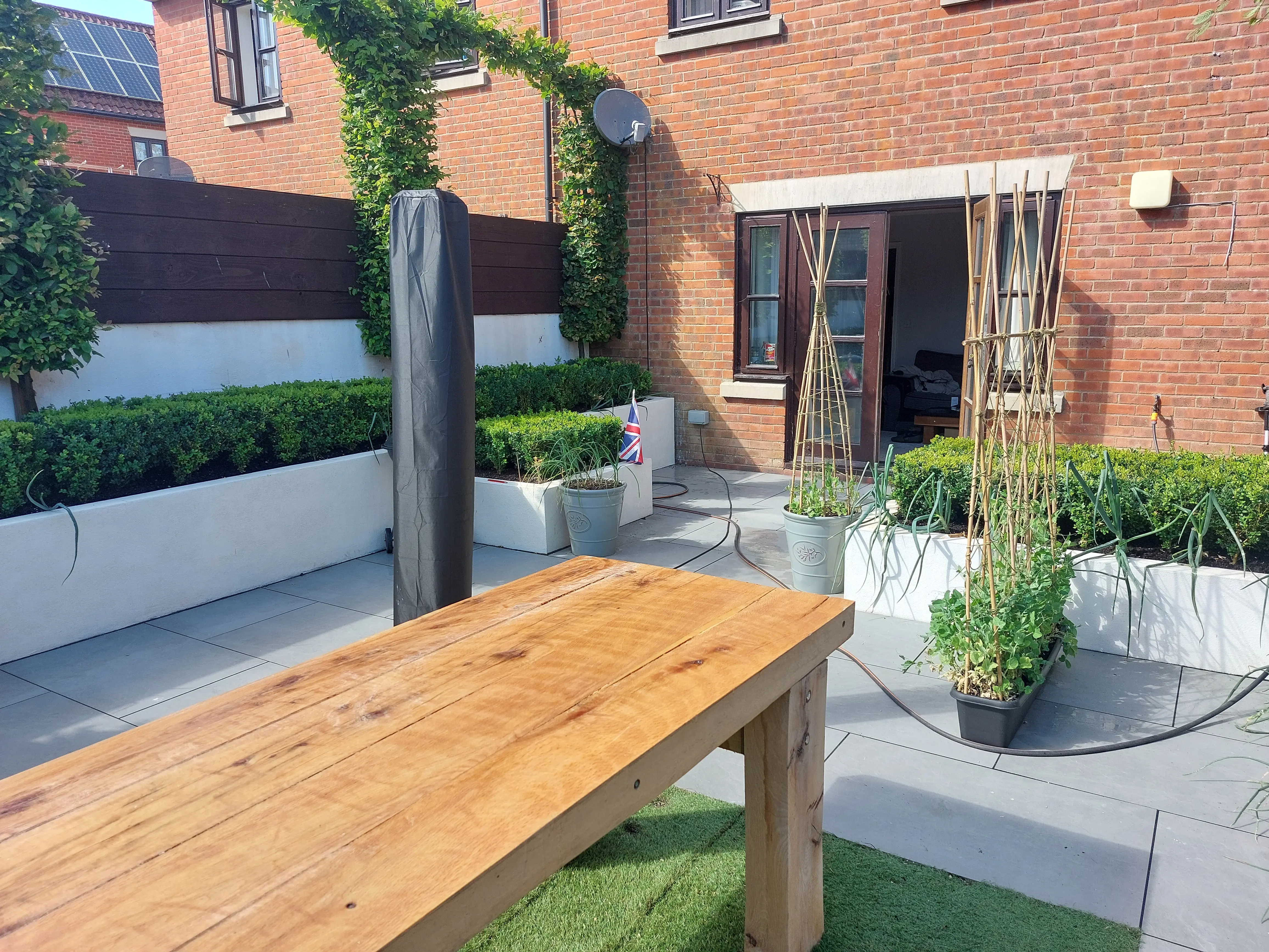 Before and after of a full garden transformation